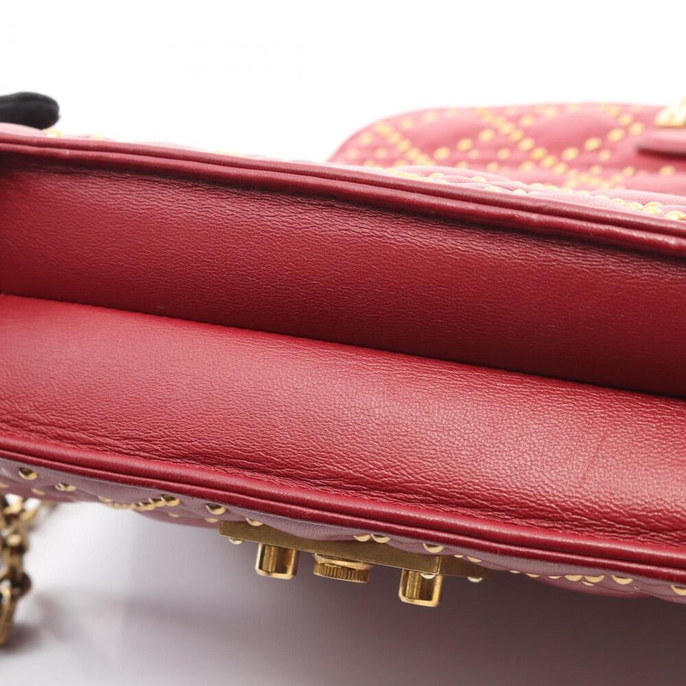 CHRISTIAN DIOR Red Leather Shoulder Bag - Picture 8 of 9